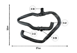 Manguera de Radiador MB OF1417 1418