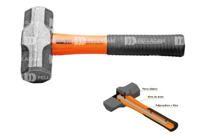 Maza Octogonal Mango de Polipropileno 2.000 g