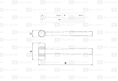 Martillo de Borde en ABS 40 mm