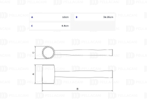 Martillo de Goma Negra Modelo Americano 450 g