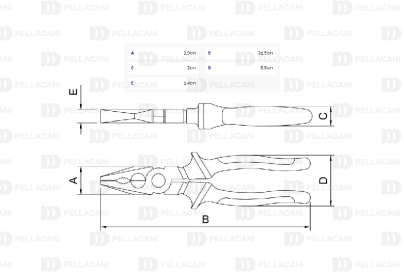 Pinza Universal Aislada 1.000 V 8"