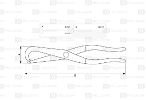 Pinza para Resortes de Frenos 8.1/2"