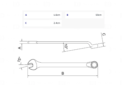 Llave Combinada 8 mm