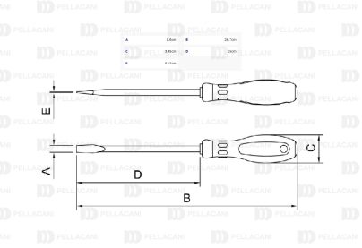 Destornillador Punta Plana 6x150 mm (1/4x6")