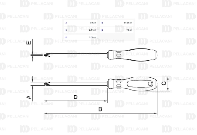 Destornillador Punta Cruz 3x75 mm (1/8x3")