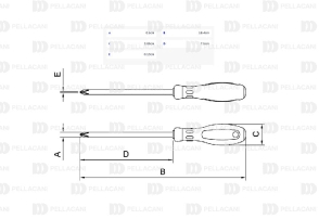 Destornillador Punta Cruzada en Acero Cromo V