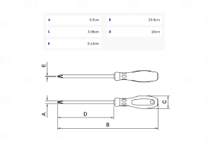 Destornillador Punta Cruzada en Acero Cromo V