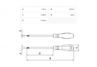 Destornillador Punta Cruz 5x100 mm (3/16x4")