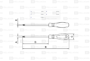 Destornillador Punta Cruzada en Acero Cromo Vanadio 6x125 mm (1/4x5)
