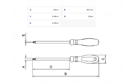 Destornillador Punta Cruz 6x150 mm (1/4x6")