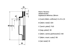 Disco de Freno MB 710