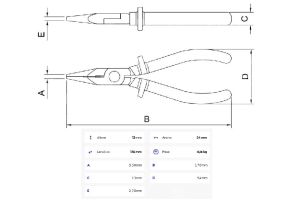 Pinza Punta Aislada 1.000 V 6"