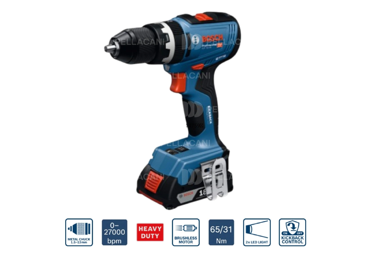 Taladro Percutor Inal&aacute;mbrico Bosch GSB 18V-65