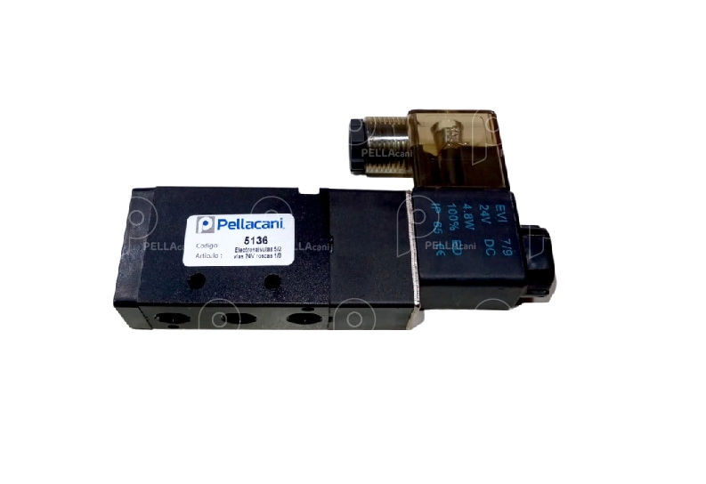 Electrov&aacute;lvula 5/2 v&iacute;as DC24v 1/8
